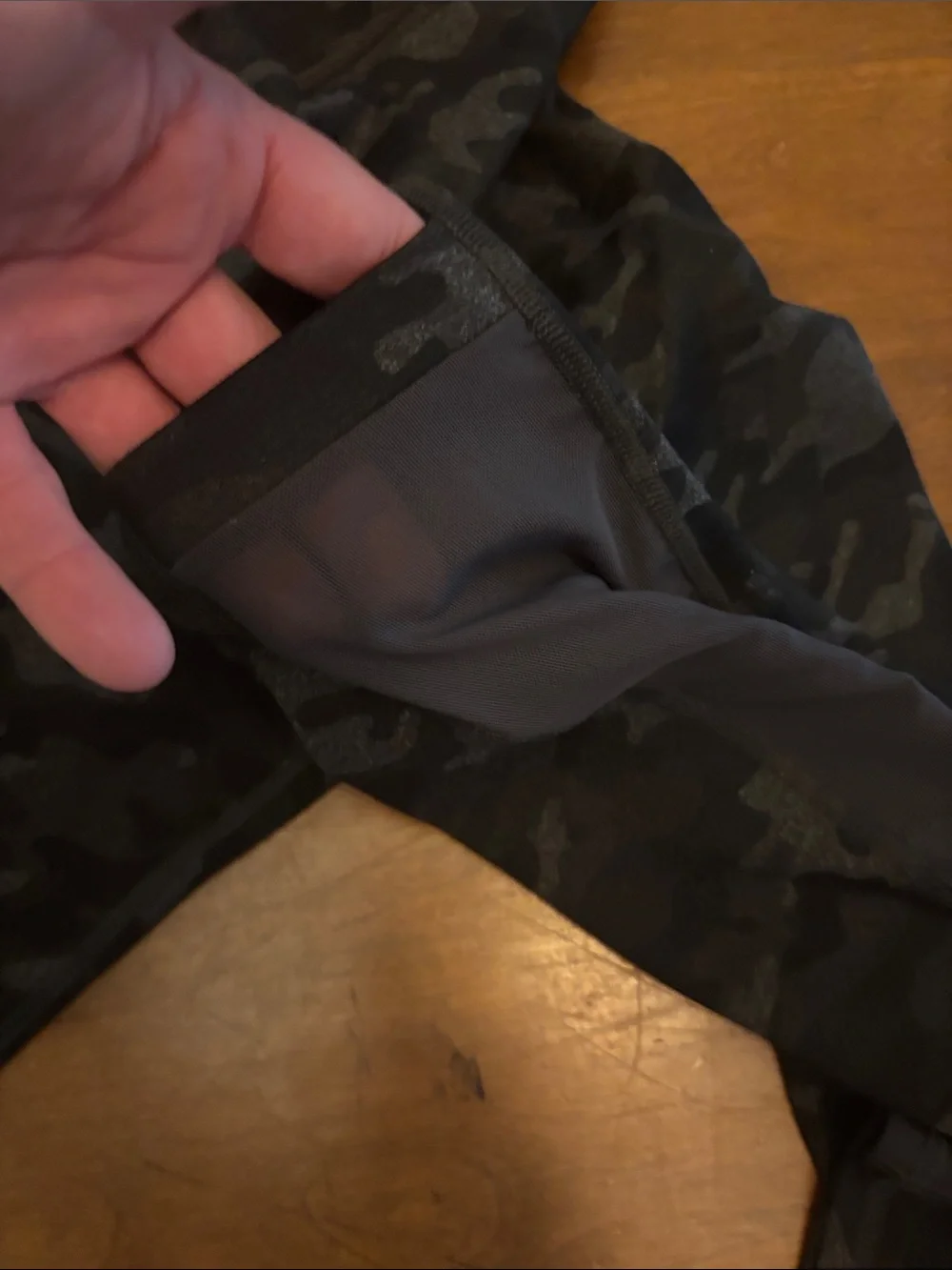 Fabletics PowerHold High Rise Camouflage Side Pocket Leggings Charcoal Size XXL